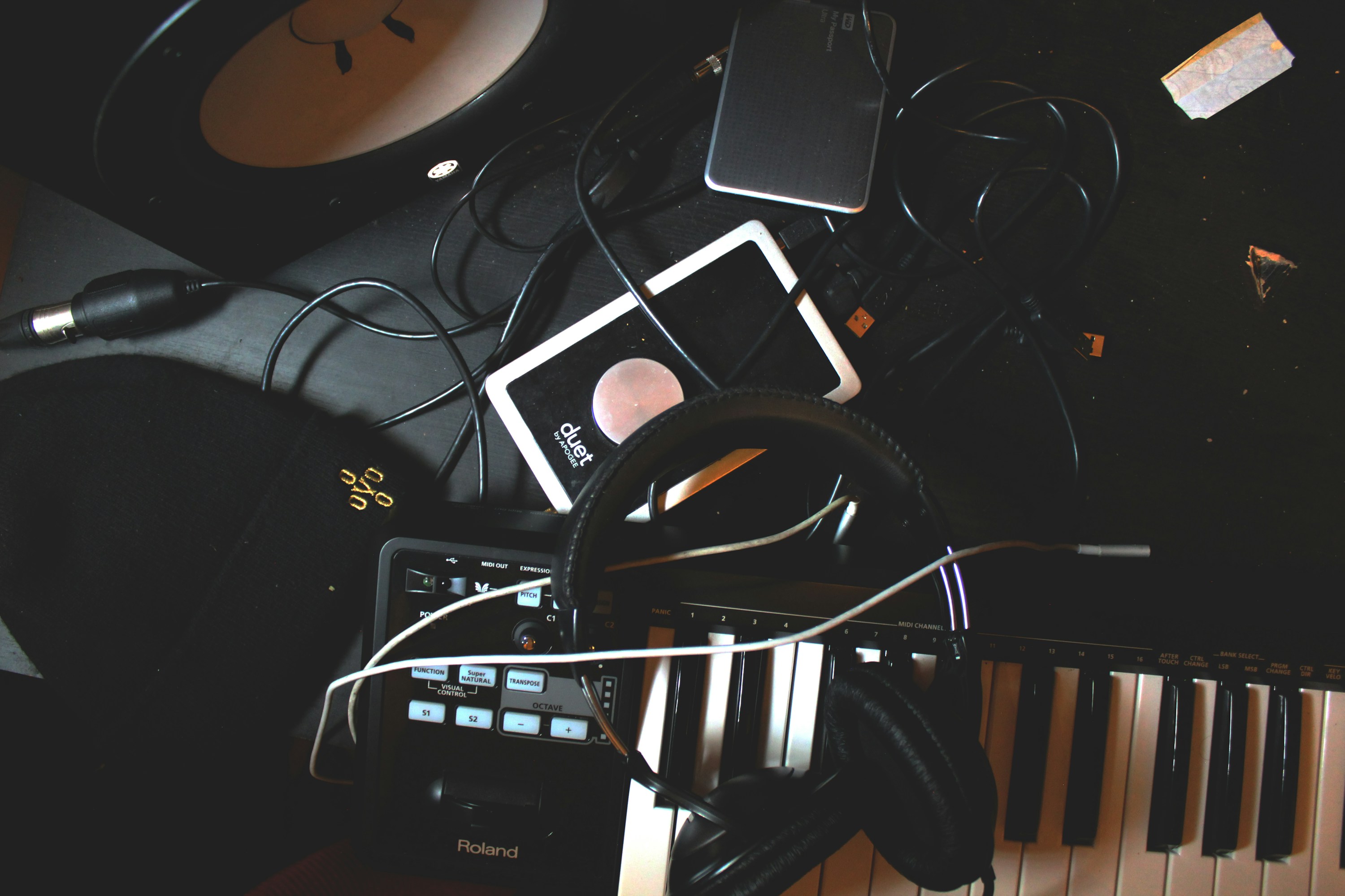 Recording Studio Keyboard and Equipment